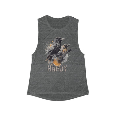 Hardy Mockingbird Crow Muscle Tank - Sunlit Funlit Country Music Tees